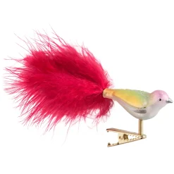 Poesie in Glas Glass Tree Decorations|Glass Bird Silver-Pastel