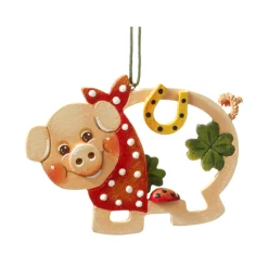 * Wood Tree Decorations|Good Luck Pig