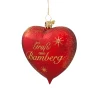 Poesie in Glas Bavaria Souvenirs|Heart Glass Ornament "Grus Aus Bamberg"