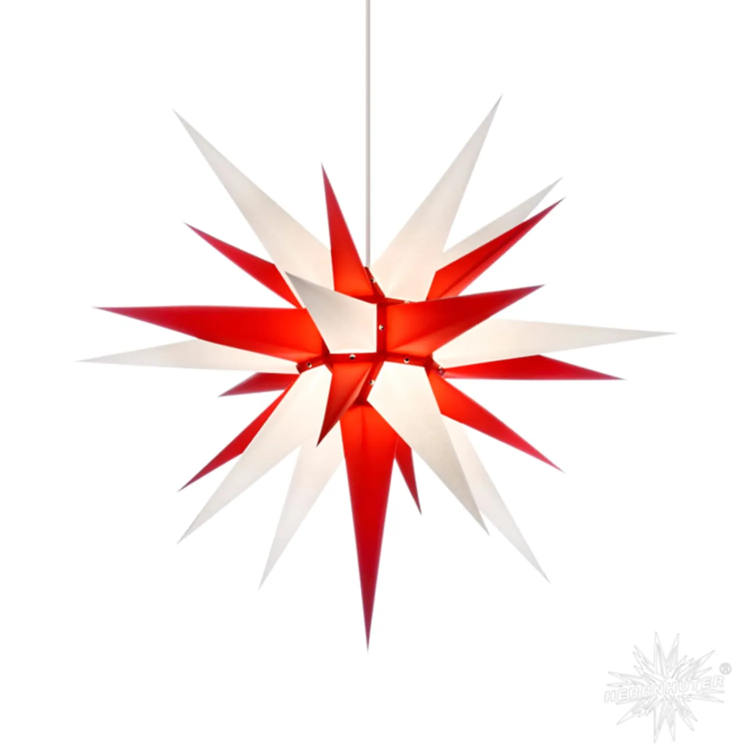 Herrnhuter Sterne Stars|Herrnhuter Paper Star, Red/White, 27.6Inch