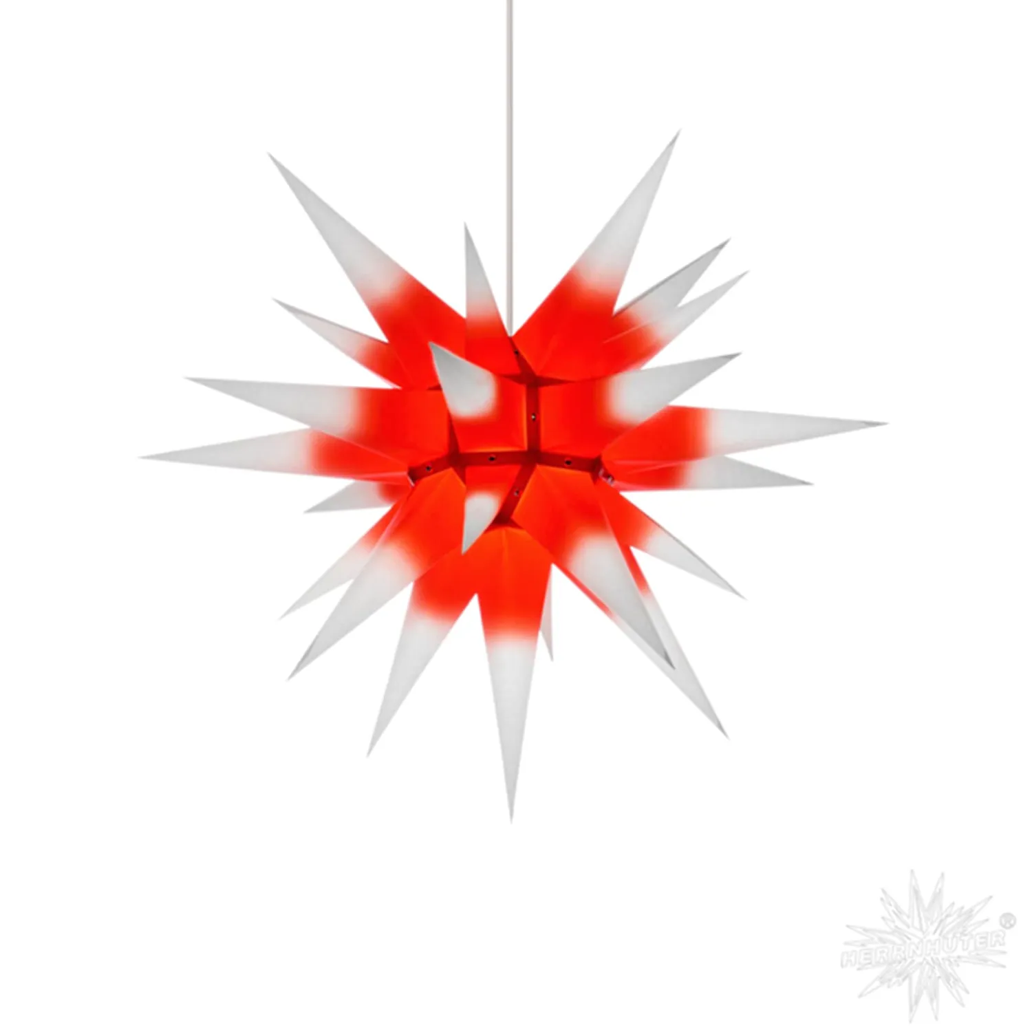 Herrnhuter Sterne Stars|Herrnhuter Paper Star, Red/White, 23.6Inch