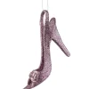 * Plastic Tree Decorations|High Heels, Dusty Pink With Glitter