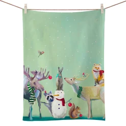 * Table Decorations|Holiday - Snowman & Wondrous Animals Tea Towel