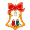 * Wood Tree Decorations|Holy Family In Bell