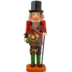 * Germany Souvenirs|Holzknackl "Clock Seller", 12.2Inch