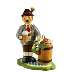 * Bavaria Souvenirs|Holzknoddl "Bavarian With Beer Barrel", Incense Smoker