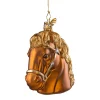 Poesie in Glas Glass Tree Decorations|Horse Head Brown