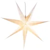 KONSTSMIDE Stars|Illuminated Paper Star, White, For Hanging Up, 78 Cm