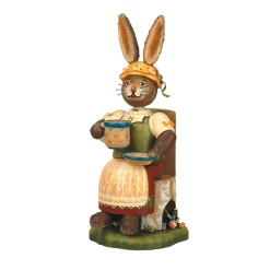 Hubrig Volkskunst Hubrig Miniatures|Incense Smoker Rabbit The Coffee Drinker