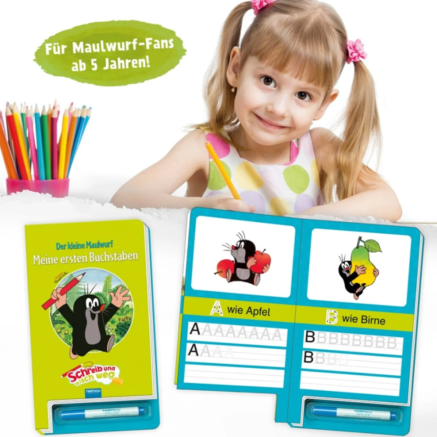 Trötsch Verlag Toys|Learning Booklet "The Little Mole" Letters
