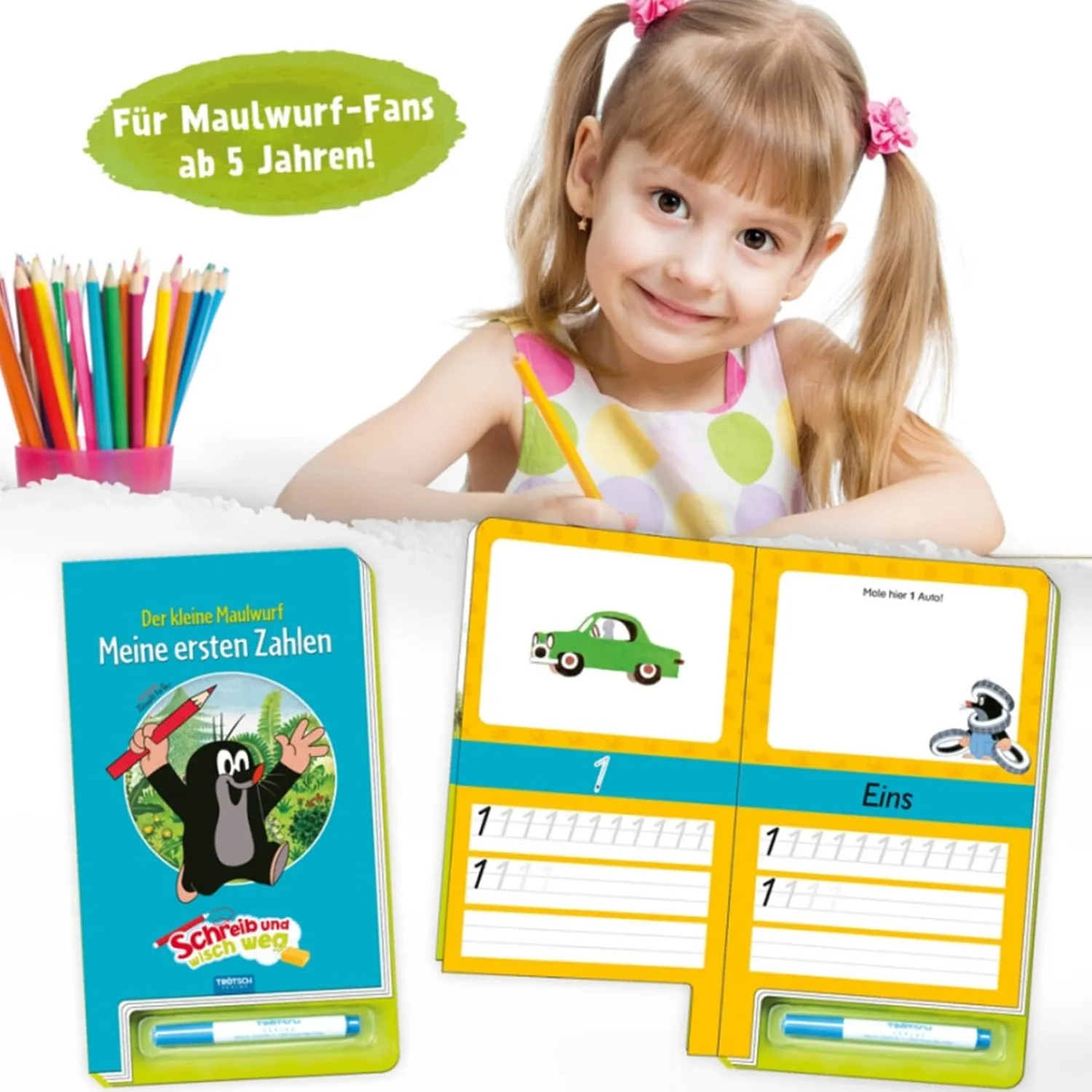 Trötsch Verlag Toys|Learning Booklet "The Little Mole" Numbers