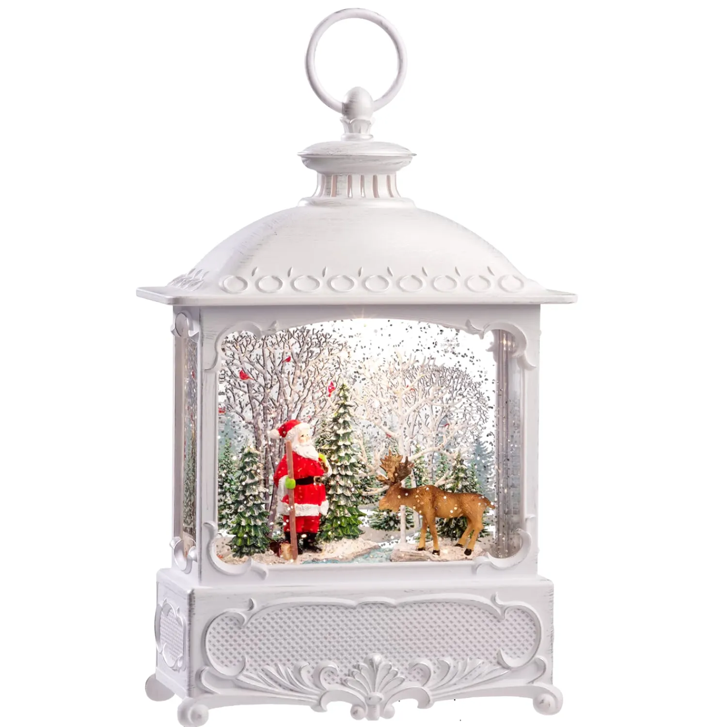 KONSTSMIDE Lanterns|Led Snow Lantern "Santa With Moose"