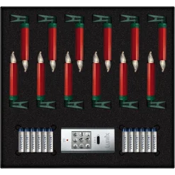 Krinner Outdoor Lights|Lumix Superlight Mini 12 Candles Basic Set Red