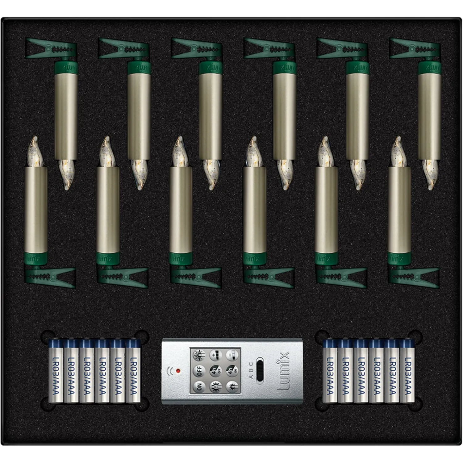 Krinner Outdoor Lights|Lumix Superlight Mini 12 Candles Basic Set In Cashmere