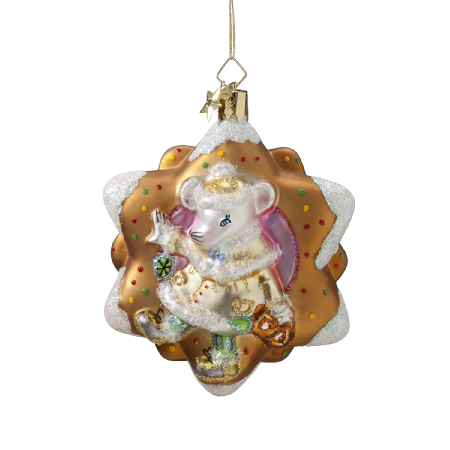Poesie in Glas Glass Tree Decorations|Mouse With Gingerbread