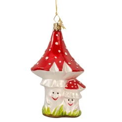 Poesie in Glas Glass Tree Decorations|Mushroom Couple