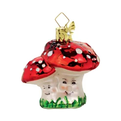 Poesie in Glas Glass Tree Decorations|Mushrooms With Ladybug