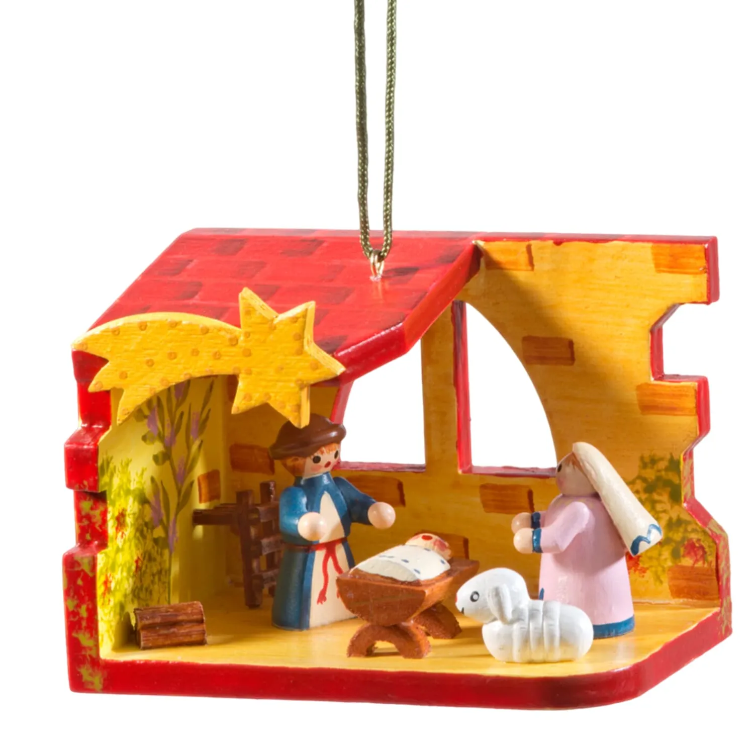 * Wood Tree Decorations|Nativity