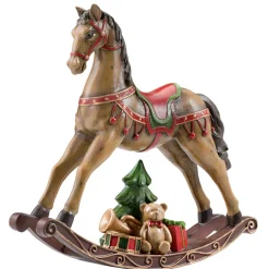 * Decorative Figurines|Nostalgic Rocking Horse, Brown