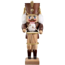 HODREWA Nutcrackers|Nutcracker "Drummer", Brown, 11.8 Inch