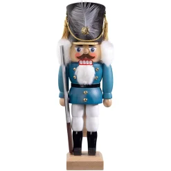 HODREWA Nutcrackers|Nutcracker "Guards Soldier", Blue, 11.8 Inch