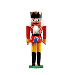 HODREWA Nutcrackers|Nutcracker "King" Red, 7.9 Inch