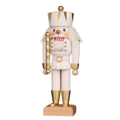 Christian ULBRICHT Nutcrackers|Nutcracker "King", White/Gold, 10.6Inch