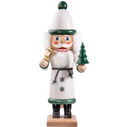 HODREWA Nutcrackers|Nutcracker "Santa Claus", Green/White, 14.6 Inch