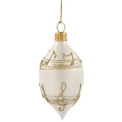 * Tree Baubles And Set Offers|Olive Creme Colored With Musical Notes