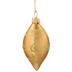 * Tree Baubles And Set Offers|Olive Gold With Musical Notes