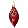 * Tree Baubles And Set Offers|Olive Red With Golden Stars And Flakes