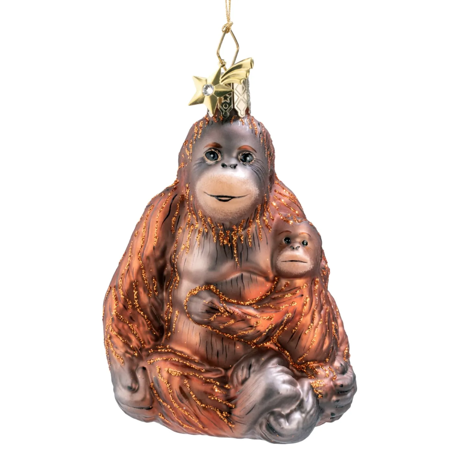 Poesie in Glas Glass Tree Decorations|Orangutan