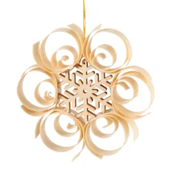 * Wood Tree Decorations|Ornament With Ice Crystal