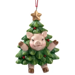 * Resin Tree Decorations|Piglet In Christmas Tree