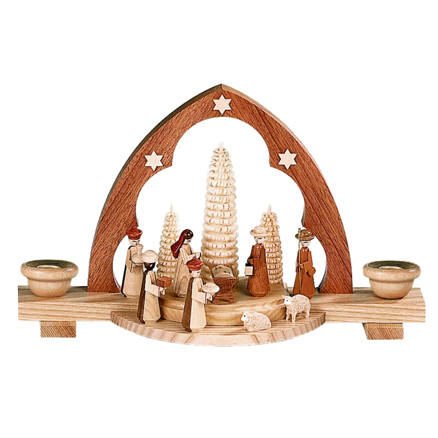 Müller Kleinkunst Schwibbogen|Pointed Schwibbogen "Christ Child's Birth"