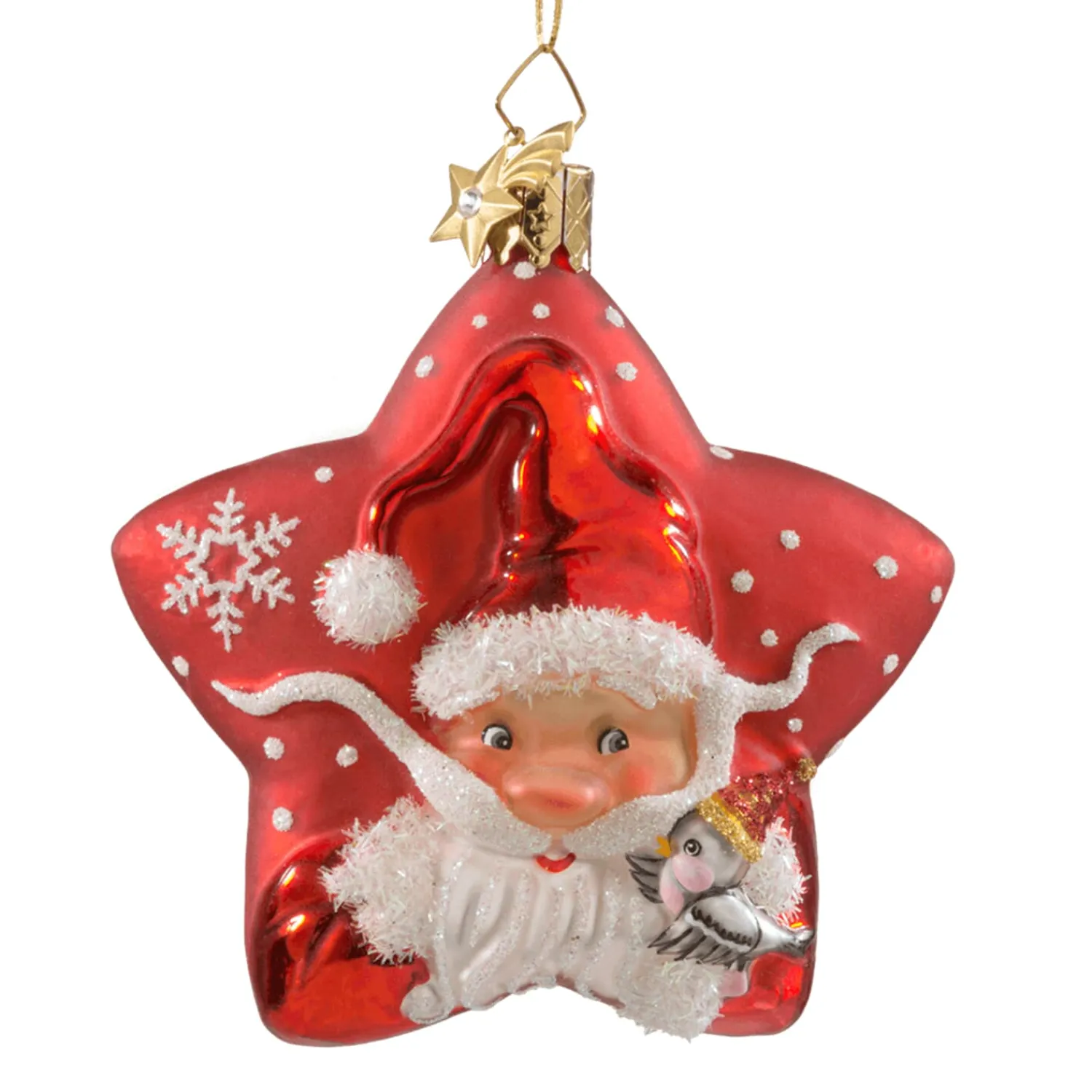 Poesie in Glas Glass Tree Decorations|Portrait Star Santa