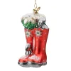 Poesie in Glas Glass Tree Decorations|Rain Boots, Red