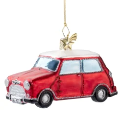 Poesie in Glas Glass Tree Decorations|Red Car