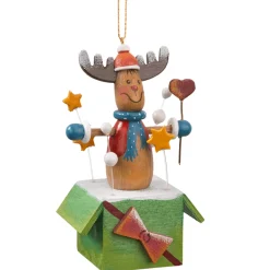 * Wood Tree Decorations|Reindeer-Surprise Gift