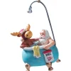 * Resin Tree Decorations|Santa And Reindeer In Bathtub