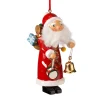 * Wood Tree Decorations|Santa With Bell And Drum