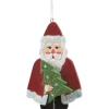 * Pewter Tree Decorations|Santa With Christmas Tree