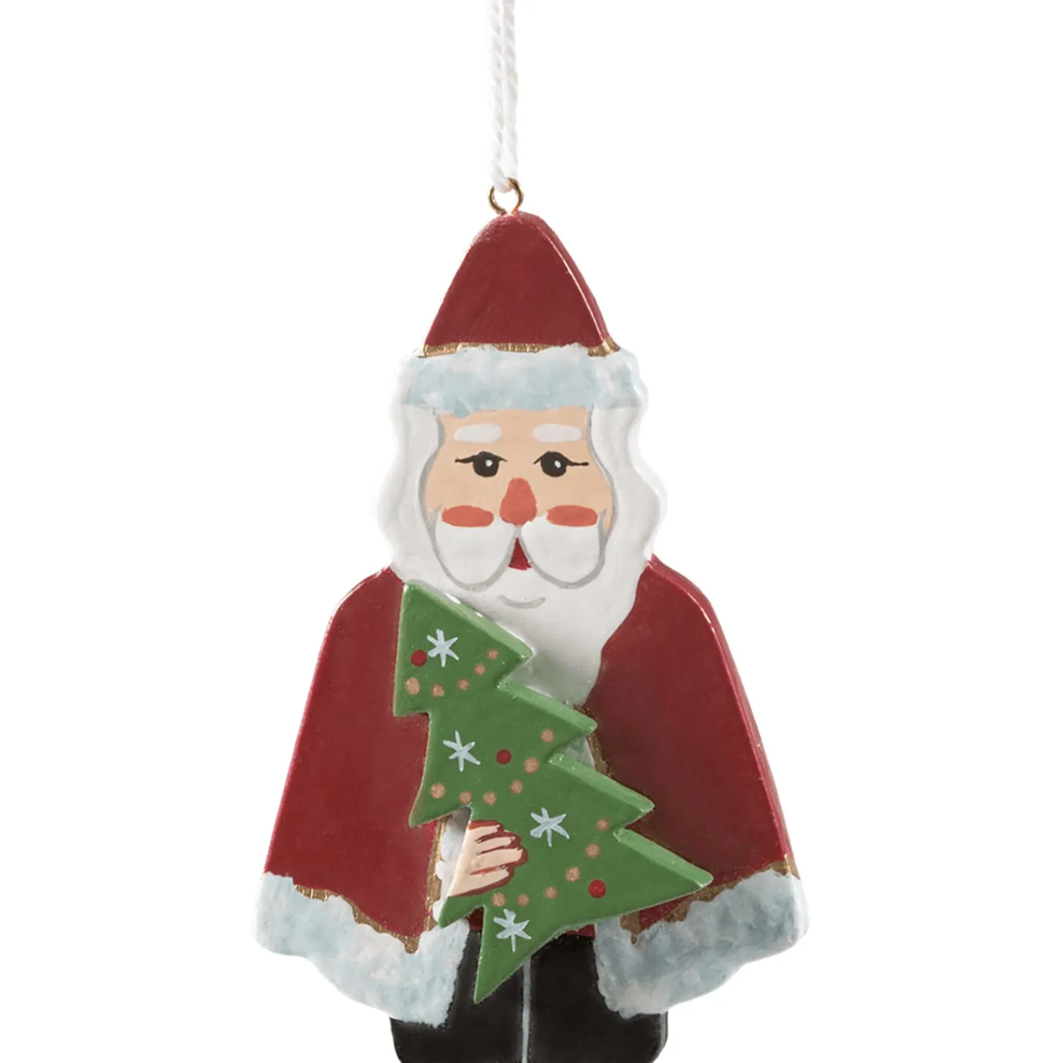 * Pewter Tree Decorations|Santa With Christmas Tree
