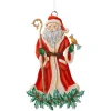 * Pewter Tree Decorations|Santa With Holly