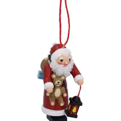 * Wood Tree Decorations|Santa With Lantern