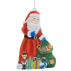 * Pewter Tree Decorations|Santa With Toys