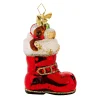 Poesie in Glas Glass Tree Decorations|Santa's Boot