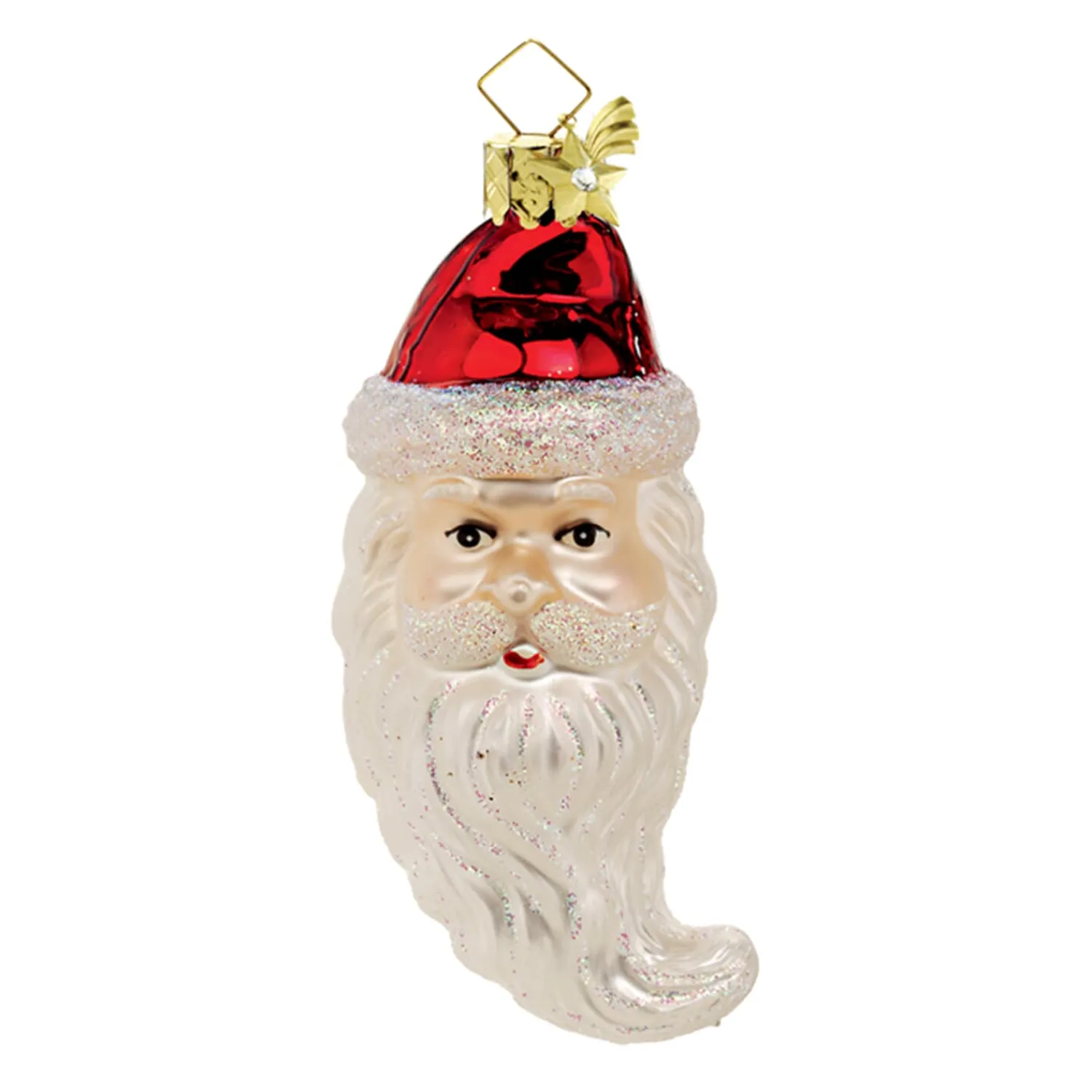 Poesie in Glas Glass Tree Decorations|Santa's Head