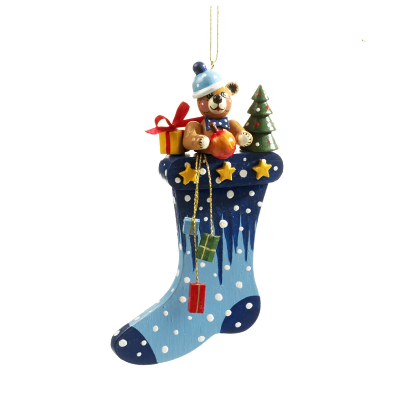 * Wood Tree Decorations|Santa's Surprise