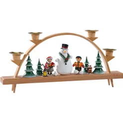 * Schwibbogen|Schwibbogen "Children With Snowman"